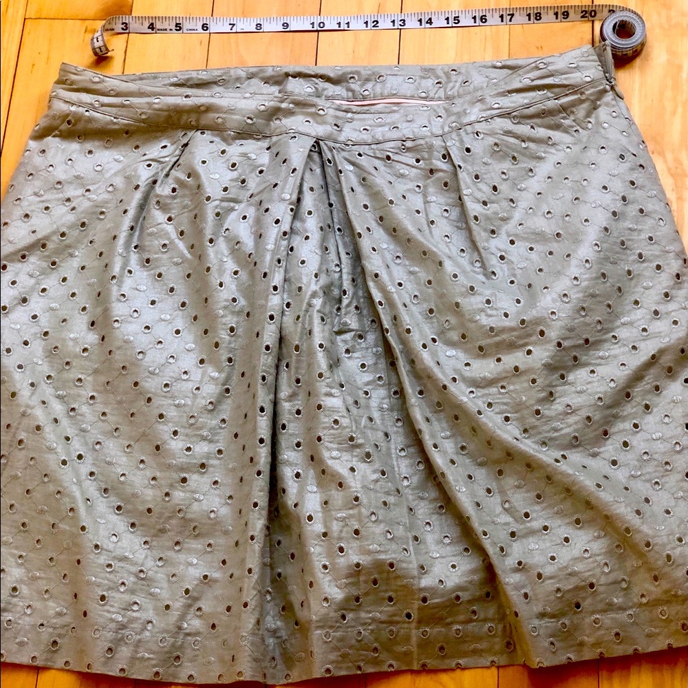 Silver Eyelet Shimmer Boden Skirt Size 16